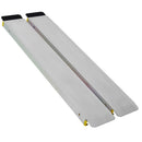 Premium Adjustable Telescoping Wheelchair Track Ramps Aluminium - Silver by HouseOfZazla