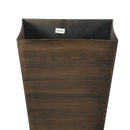 28" Tall Outdoor Planters, Set of 3 Large Taper Planters with Drainage Holes and Plug, Faux Wood Plastic Flower Pots for Outdoor, Indoor, Garden, Patio, Brown