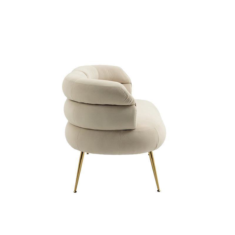 Accent Chair, leisure chair with Golden feet