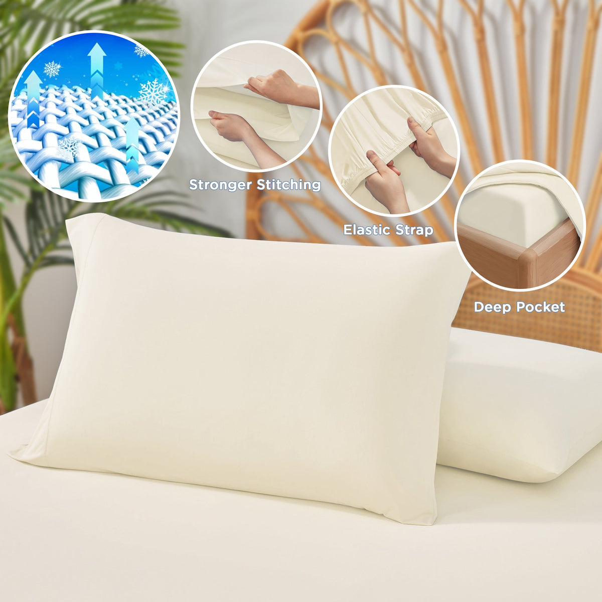 2-Piece Twin Cooling 3pc Sheet Set, photo 7 of 10