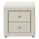 Nightstand, Storage Drawer Versatile Use, Upholstered, Transitional