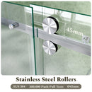 56-60"W x 60"H Frameless Sliding Tub Shower Door Enclosure