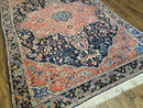 4.5' X 6.5' Handmade Antique Fine Indian Wool Rug Carpet Red