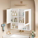 2 In 1 Wall-Mounted Mirror Cabinet With Adjustable Shelves, Soft-Close Doors, High-Definition Mirror & Storage