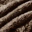 Aviana Ottoman in Plush Fabric - Chocolate