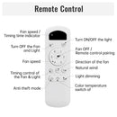 52 Inch Indoor Ceiling Fan With 3 Color Dimmable LED Light and Remote Control by HouseOfZazla