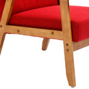 Accent Chairs Set of 2 with Side Table, Mid Century Modern Accent Chair, Wood and Fabric Armchairs Side Chair, Lounge Reading Comfy Arm Chair for Living Room, Bedroom, Office