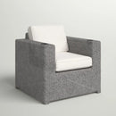 Elegant Patio Chair With Cushions - Gray by HouseOfZazla