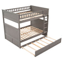 Bunk Bed With Twin Size Trundle, Guardrails by Unique Piece Furniture