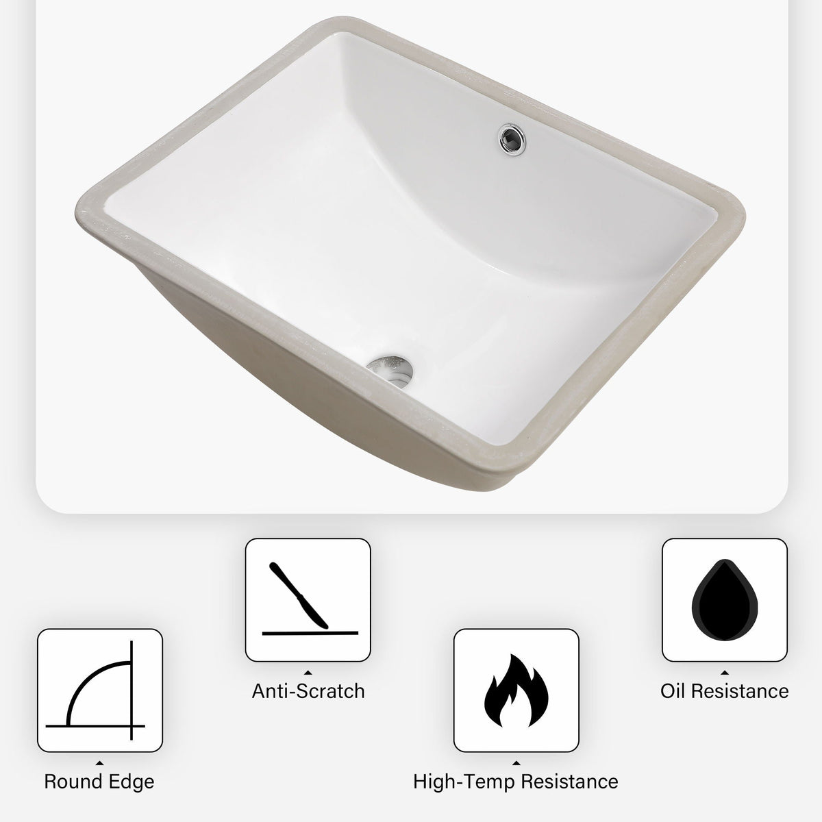 Modern Ceramic Undermount Bathroom Sink With Overflow, High Quality, photo 30 of 40