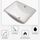 Modern Ceramic Undermount Bathroom Sink With Overflow, High Quality by HouseOfZazla