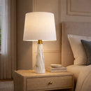 Enclave - Hydro Table Lamp With On / Off Switch Base Shade - Gold / White / White Marble by HouseOfZazla