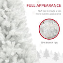 HOMCOM 7.5ft Tall Artificial Christmas Tree