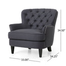 Enchante Living Room Set with Tufted Back Club Chair and Ottoman by HouseOfZazla