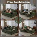 Double Chaise Lounge Chair, Oversized Upholstered Sleeper Cloud Couch