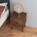 Alexandra - Night Stand With 2 Drawers - Walnut Brown by HouseOfZazla