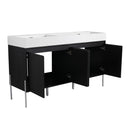 Freestanding Bathroom Vanity With Resin Sink And Storage Cabinet by HouseOfZazla