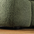 62.2length, 35.83" deepth, human body structure for USA people, marshmallow sofa,boucle sofa, OLIVE GREEN 2S BOUCLE