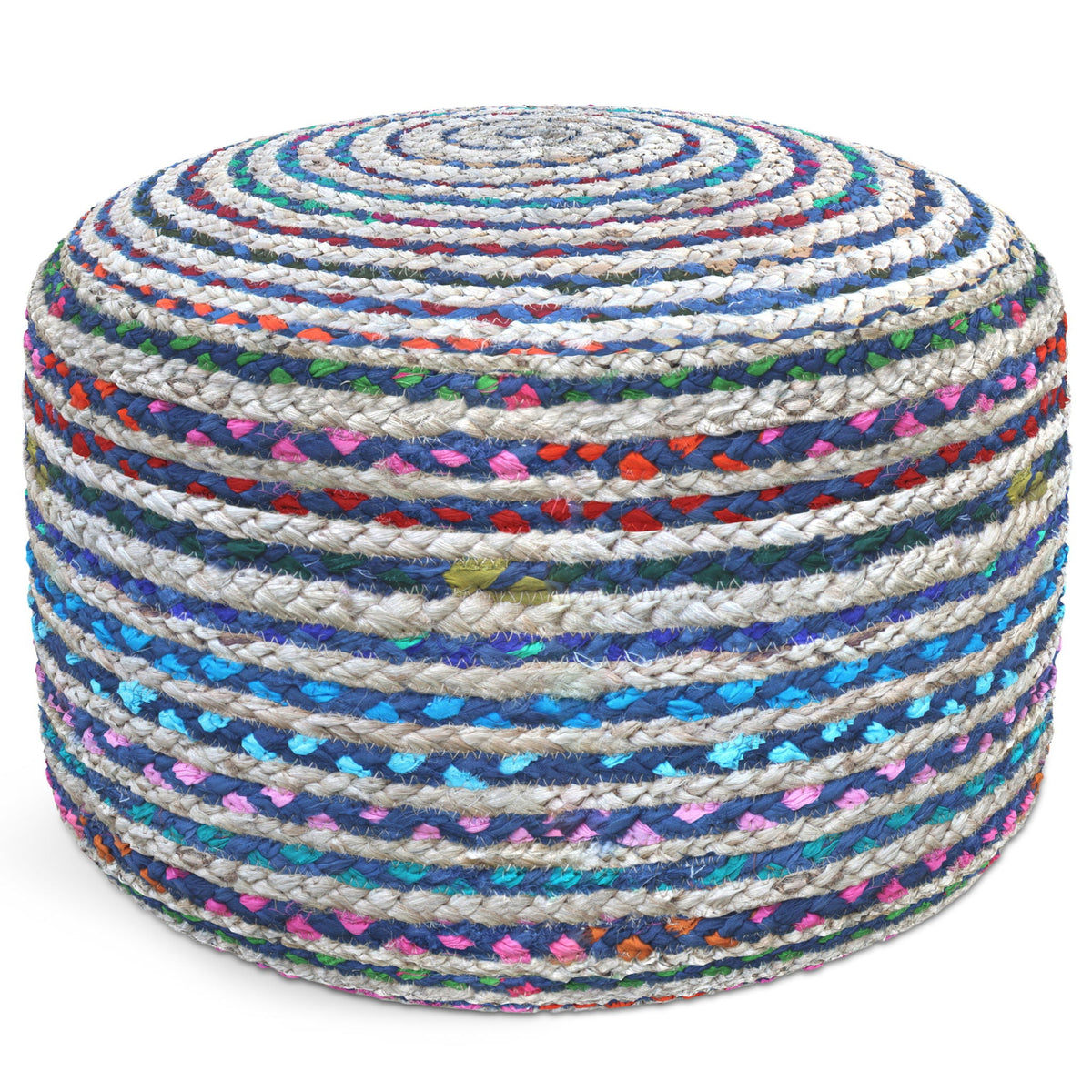 Margo - Handcrafted Round Pouf, photo 3 of 22