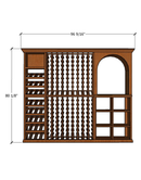 8 Foot Wine Cellar Storage System | 323 Bottle Capacity