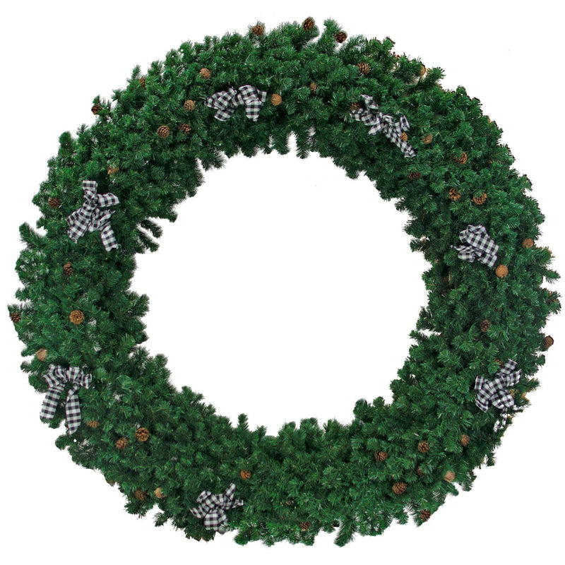 8FT Pre-Lit Premier Pine Fir Christmas Wreath