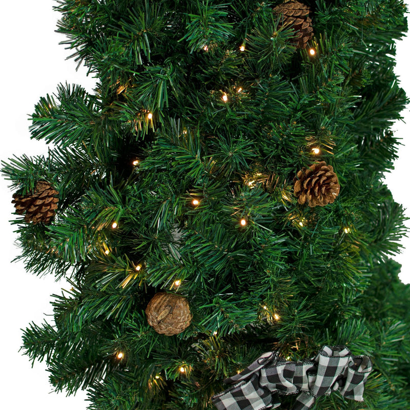 8FT Pre-Lit Premier Pine Fir Christmas Wreath