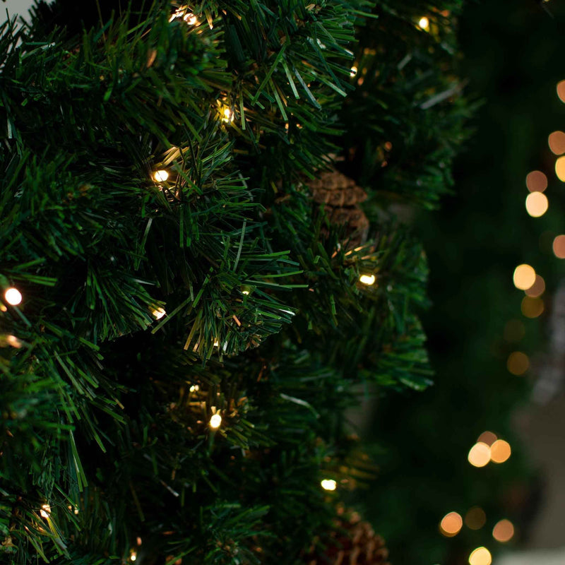 8FT Pre-Lit Premier Pine Fir Christmas Wreath