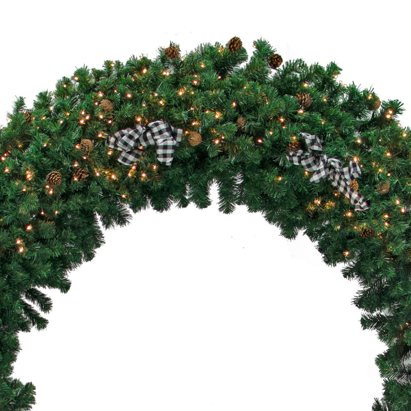 8FT Pre-Lit Premier Pine Fir Christmas Wreath