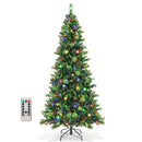6/7/8 Feet Pre-Lit Artificial Christmas Tree with 300/400/500 LED Lights by LJGDeals