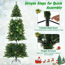 6/7/8 Feet Pre-Lit Artificial Christmas Tree with 300/400/500 LED Lights
