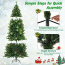 6/7/8 Feet Pre-Lit Artificial Christmas Tree with 300/400/500 LED Lights by LJGDeals
