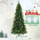 6/7/8 Feet Pre-Lit Artificial Christmas Tree with 300/400/500 LED Lights by LJGDeals