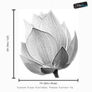 Black and White Lotus Flower Wall Mural