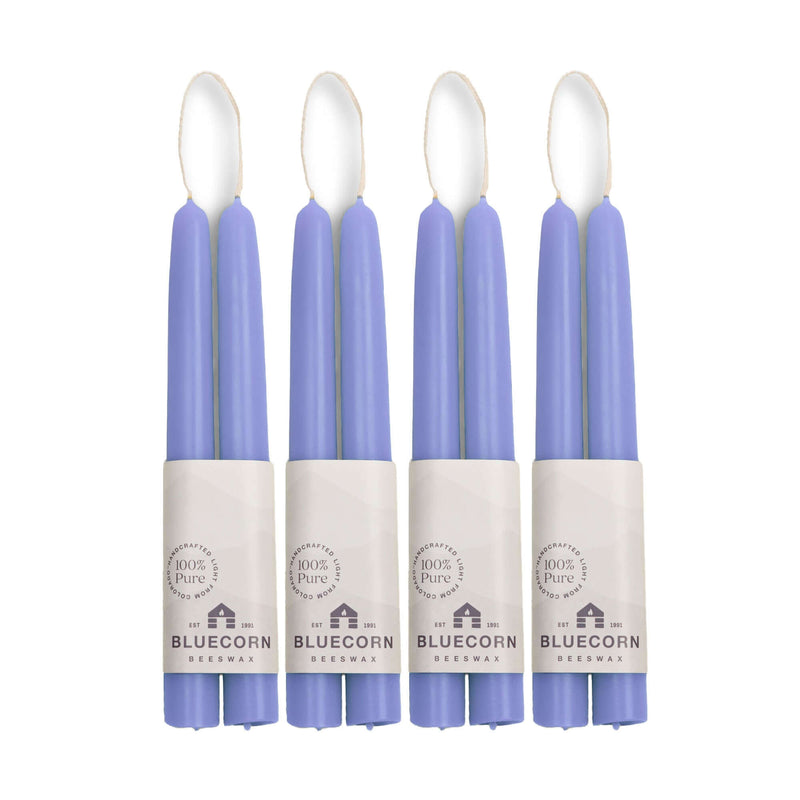 Hand-Dipped Beeswax Taper Candles - Bulk 4-Pair Bundle
