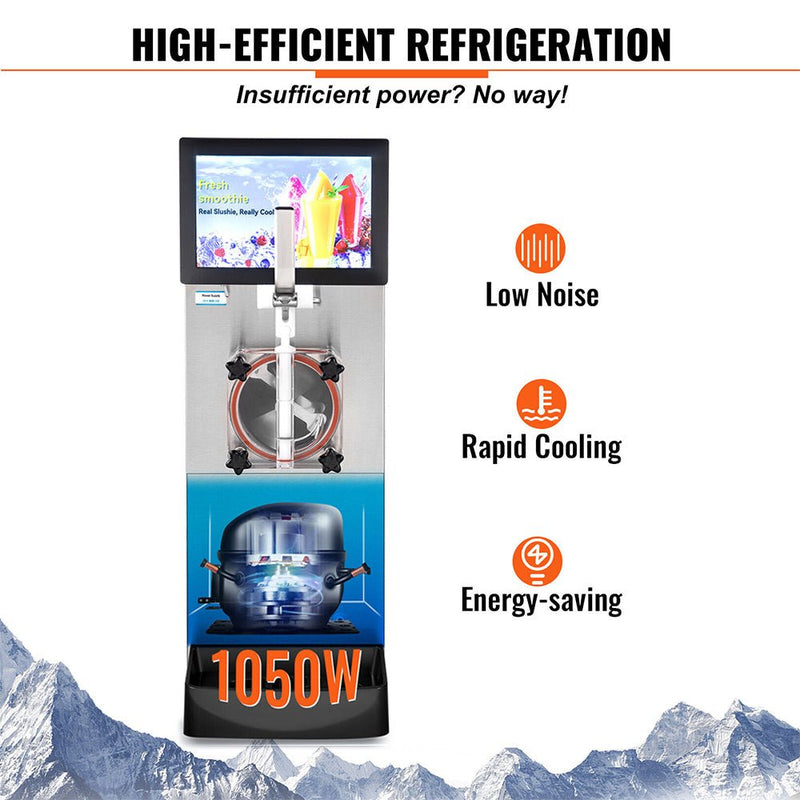8L Commercial Single Frozen Margarita Ice Slushy Drink Maker Machine, 1050W (97420618)