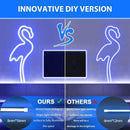 SLNR05 Dotless COB Smart Bluetooth RGB Neon LED Strip Light 8mmx12mm DC24V 2.2W/ft IP65 Outdoor Rated Dimmable Low Voltage Silicone Strip Light with Mounting Clips and Screws by Kings Outdoor Lighting