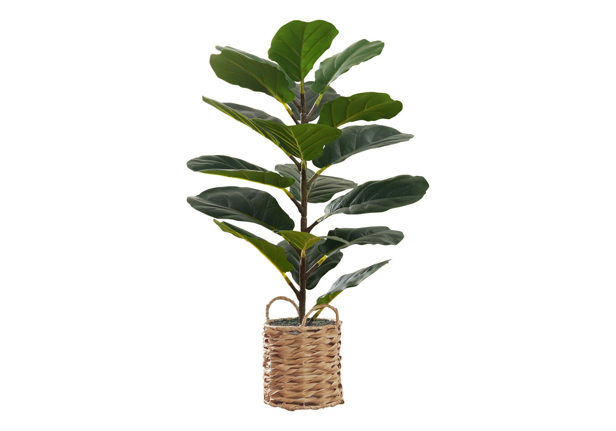 28" Tall Artificial Fiddle Tree Plant with Real Touch Leaves, photo 3 of 4