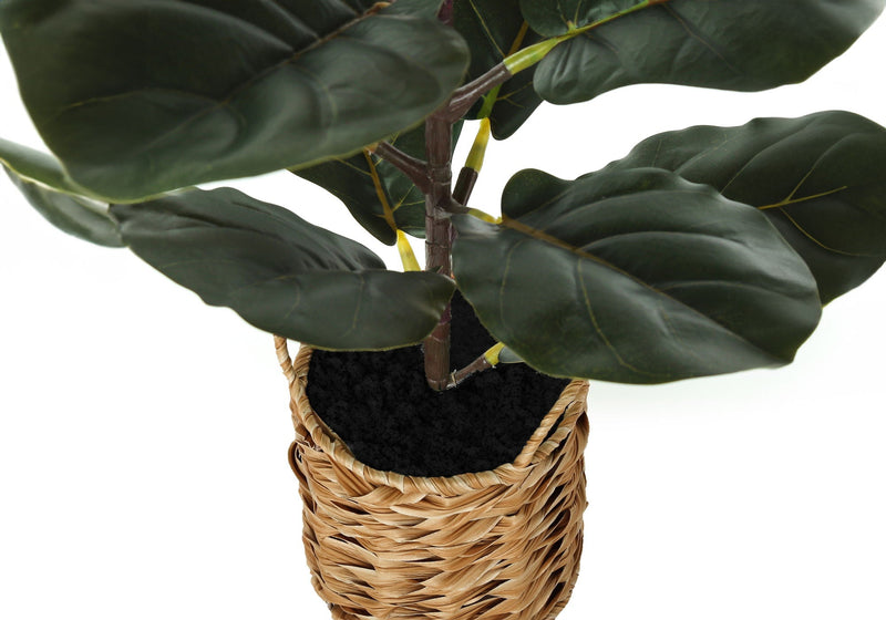 28" Tall Artificial Fiddle Tree Plant with Real Touch Leaves, photo 4 of 4
