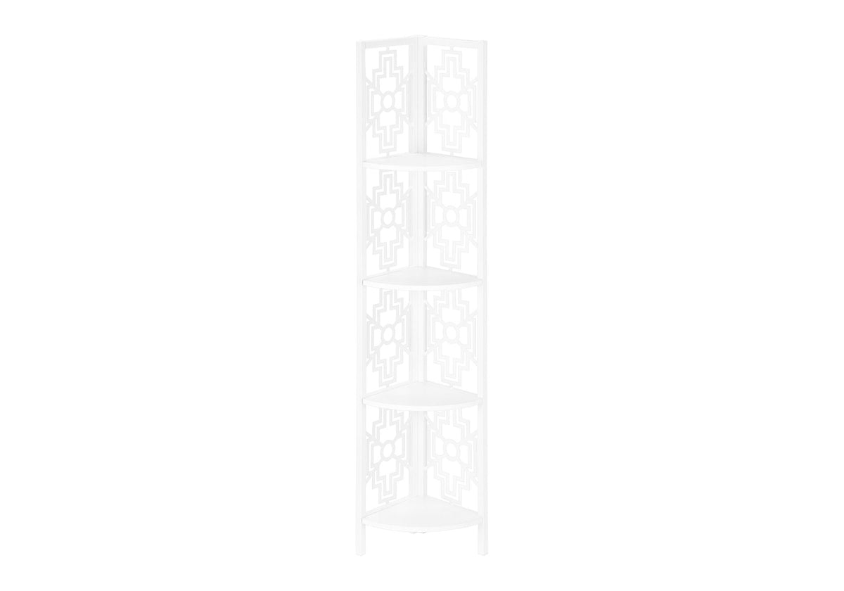 4 Tier Corner Bookshelf Bookcase for Office, Transitional Style, photo 5 of 12