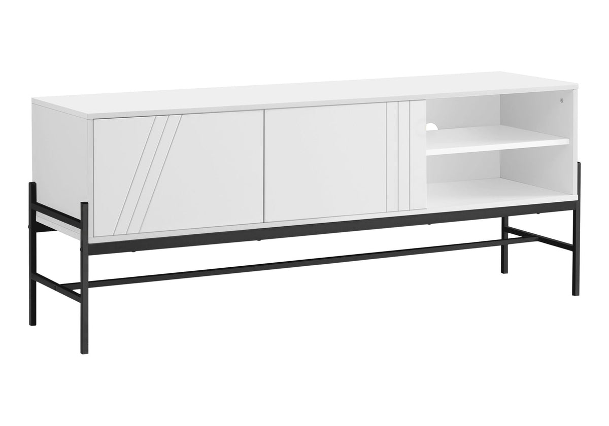 Contemporary 60-Inch TV Stand Console with Storage Cabinet, photo 4 of 8