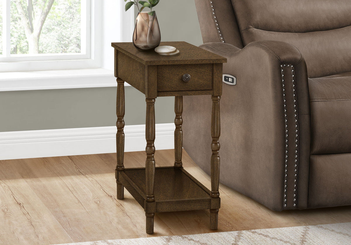 Accent End Table with 2 Tiers and Storage Drawer, photo 6 of 8