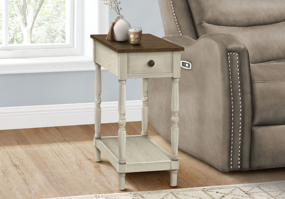 Accent End Table with 2 Tiers and Storage Drawer, photo 2 of 8