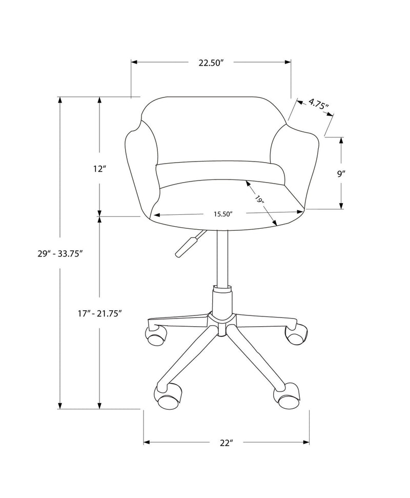 Office Chair, Adjustable Height, Swivel, Ergonomic, Armrests, Contemporary, photo 3 of 4