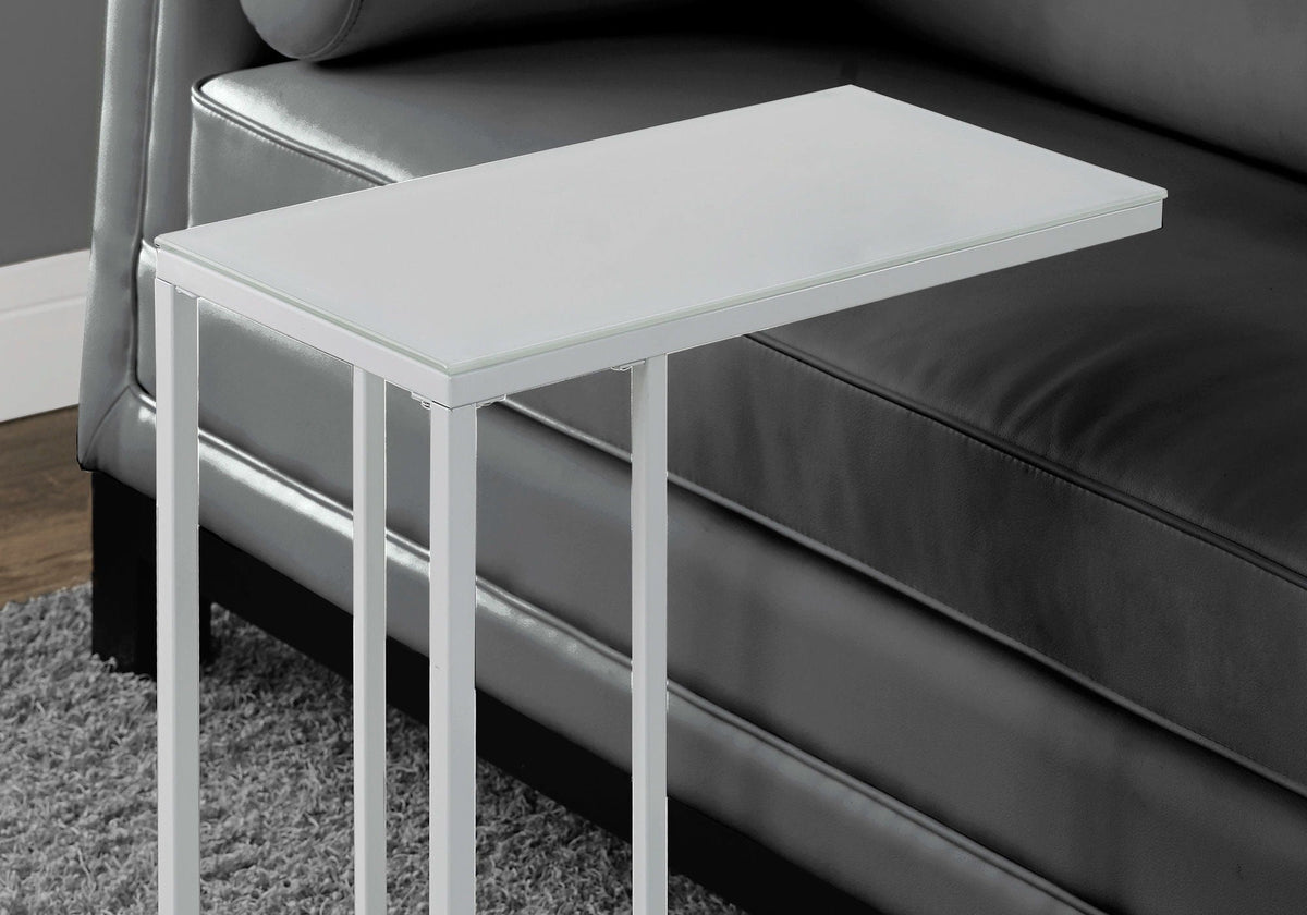 Accent Table, C-Shaped with Tempered Glass - Contemporary & Modern, photo 8 of 12