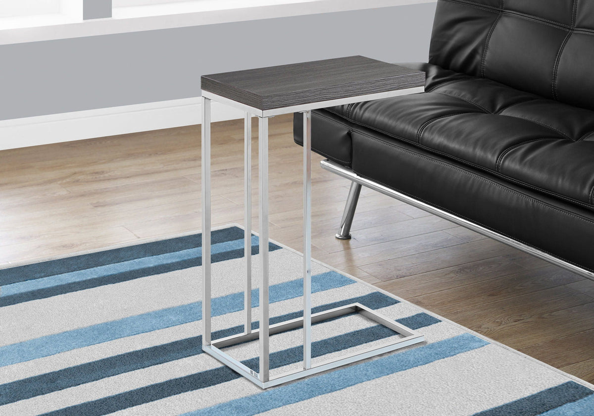 Accent Table, C-Shaped with Tempered Glass - Contemporary & Modern, photo 2 of 12