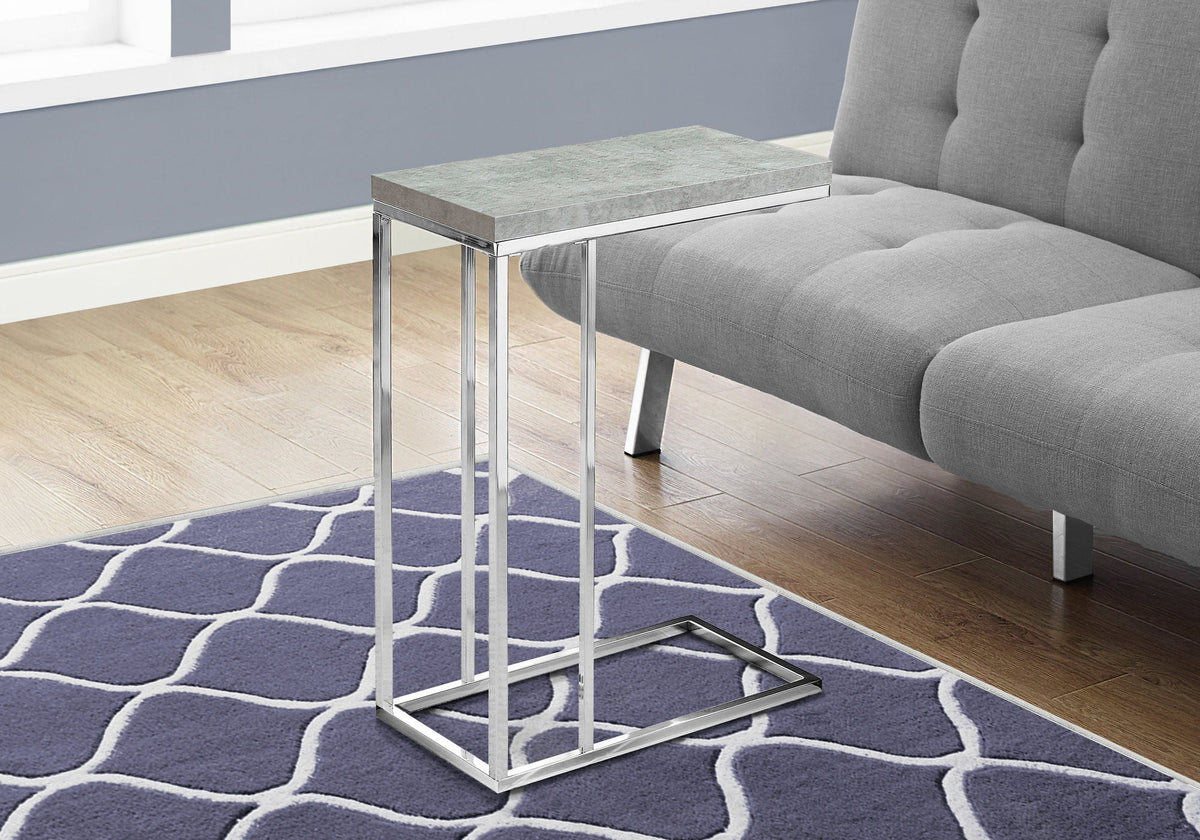 Accent Table, C-Shaped with Tempered Glass - Contemporary & Modern, photo 3 of 12
