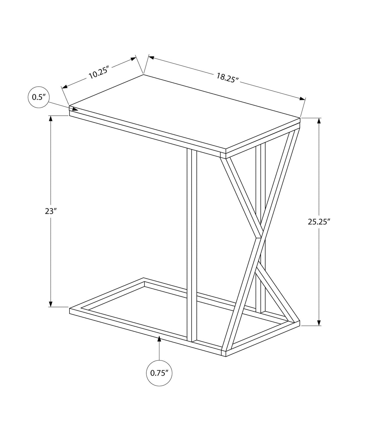 Accent Table C-Shaped - Contemporary Modern, photo 10 of 20