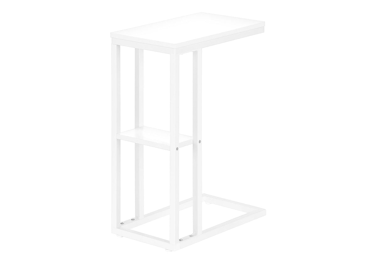 Accent Table, C-Shaped, Marble Look Contemporary & Modern Convenient Design, photo 9 of 20