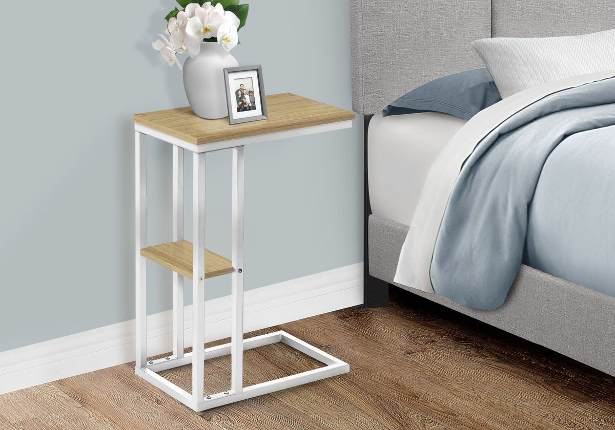 Accent Table, C-Shaped, Marble Look Contemporary & Modern Convenient Design, photo 5 of 20