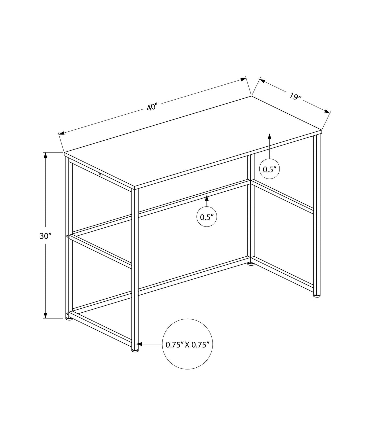 Computer Desk for Home Office with Storage Drawers, photo 8 of 12